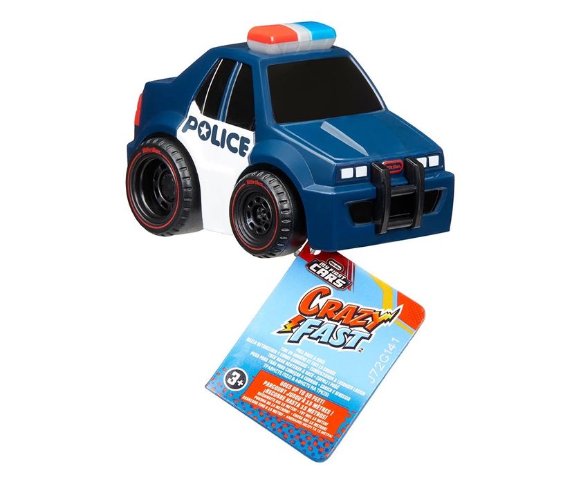 Луди и бързи колички Little Tikes, серия 7, синя с пламъци и полиция и
