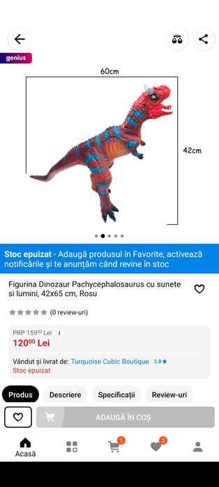 Dinozaur Pachylosaurus mare cu sunete