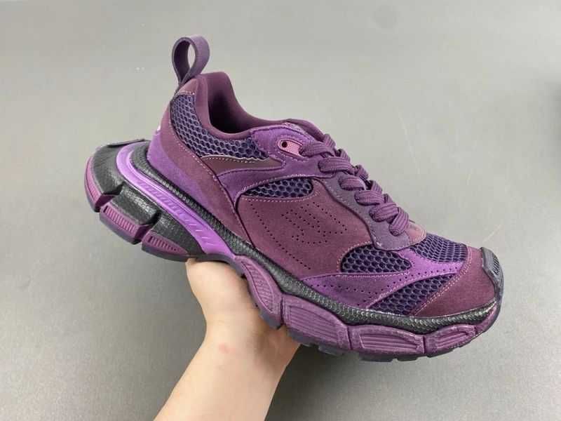 Balenciaga 3XL Sneakers Purple Suede Dark Grey/Grey