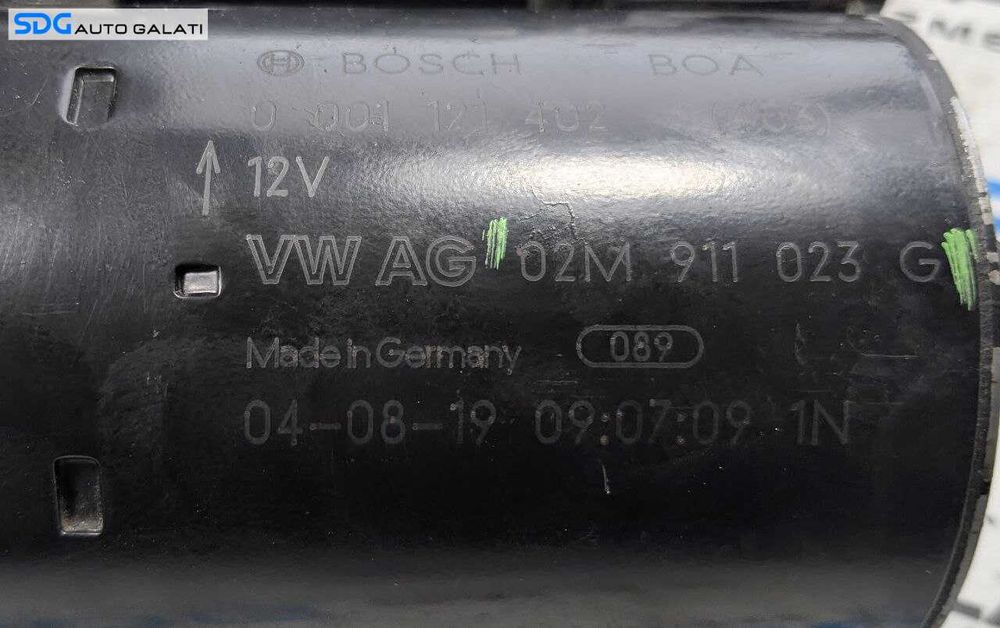 Electromotor Seat Altea 5P 2.0 Benzina 2004 - 2015 Cod 02M911023G [L9935]