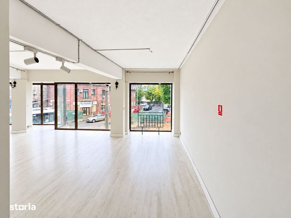 Spațiu comercial 120 mp | Parter + Demisol | Vitrine | Dinicu Golescu