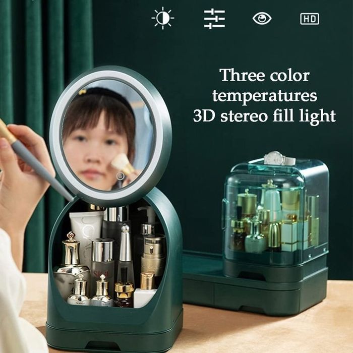 Вращающийся органайзер для макияжа.