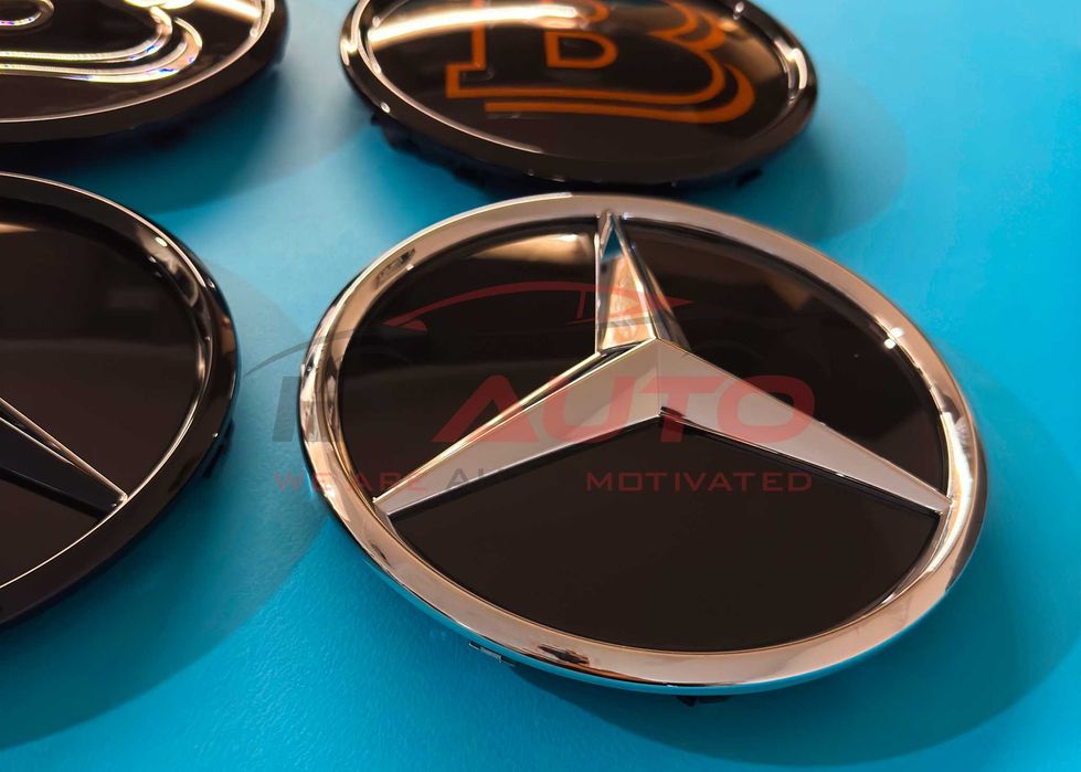 Mercedes емблема, Brabus, решетка, лого брабус мерцедес бадж