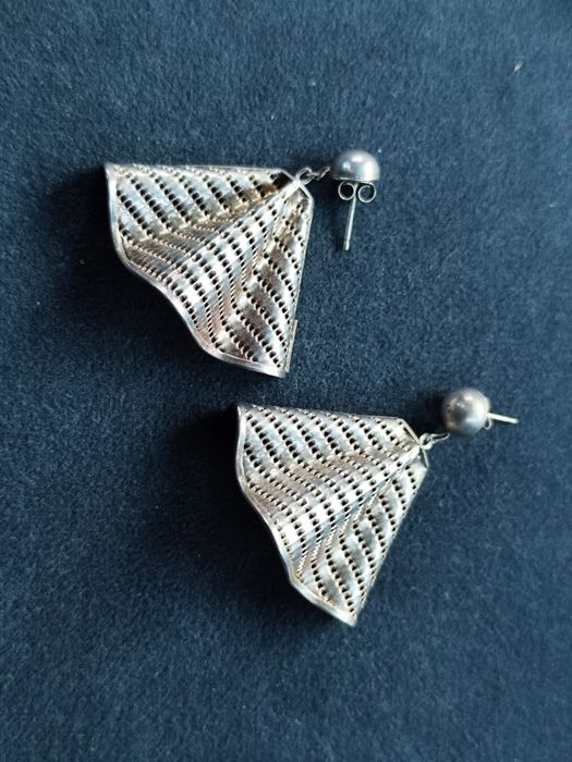 Италиански сребърни обеци