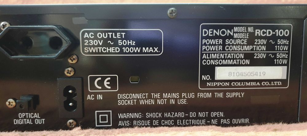 Denon RCD-100, Combina, Statie 2X45W, CD player, Tuner AM si FM