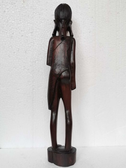 statueta unicat sculptura tribala masai Africa lemn abanos antichitati