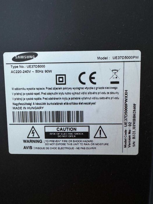 TV LED Samsung 37” UE37D5000 Full HD – 4x HDMI – stand inclus