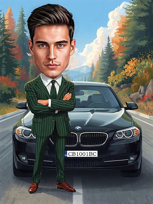 Дигитални карикатури-шарж за имен ден, рожден ден, годишнина и др.