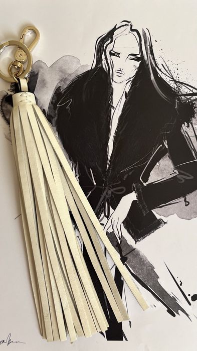 Оригинален ключодържател кожен пискюл Karen Millen