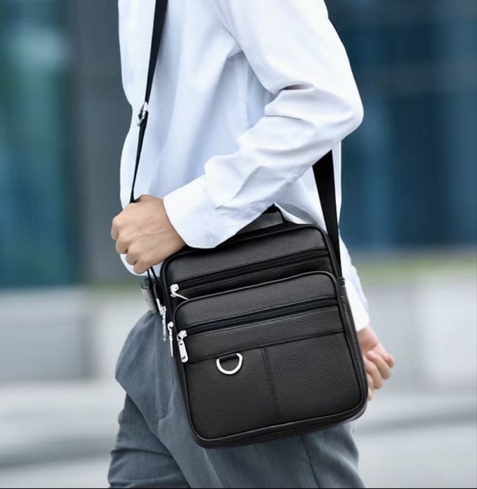 Мъжки стилни и делови кожени бизнес чанти /Универсални,черни и кафяви!