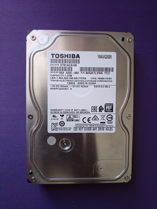 HDD Toshiba 1tb.