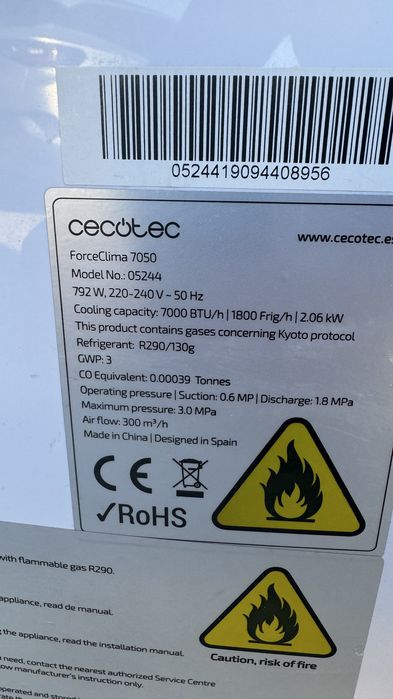 Aer conditionat, clima mobila cu freon si compresor