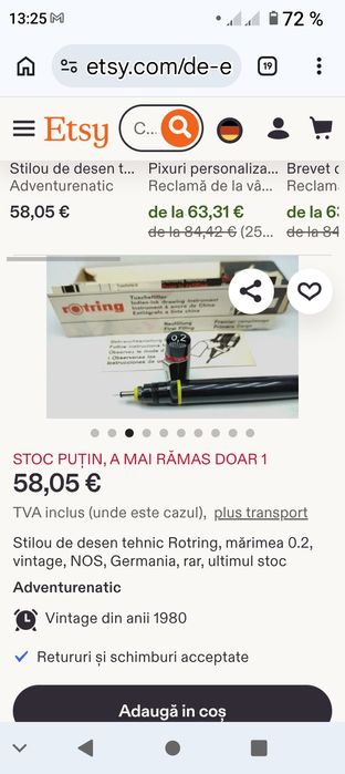 Vând stilou rotring desen tehnic