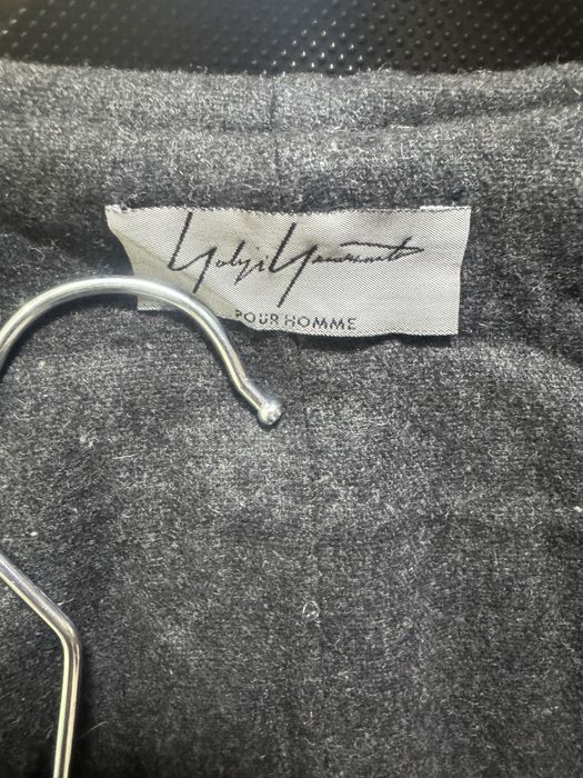 Yohji yammamoto assymetrical drape wool coat jacket