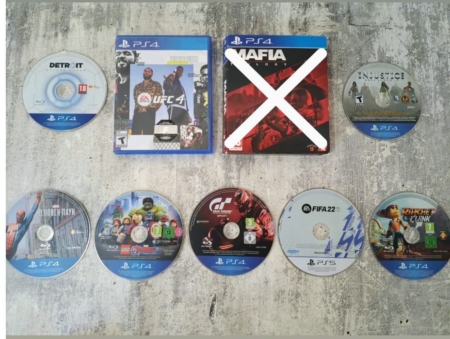 Продам игры диски на Play Station 4 (б/у)