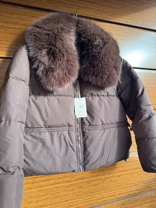 Дебело зимно яке с пухена яка