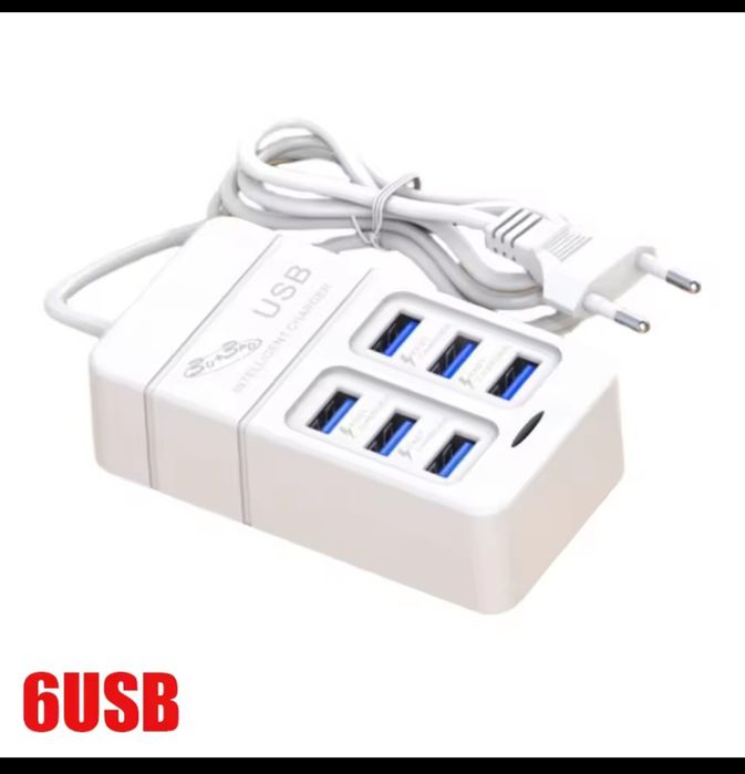 Comutator on/off cu telecomandă/Alim.priza 6 USB