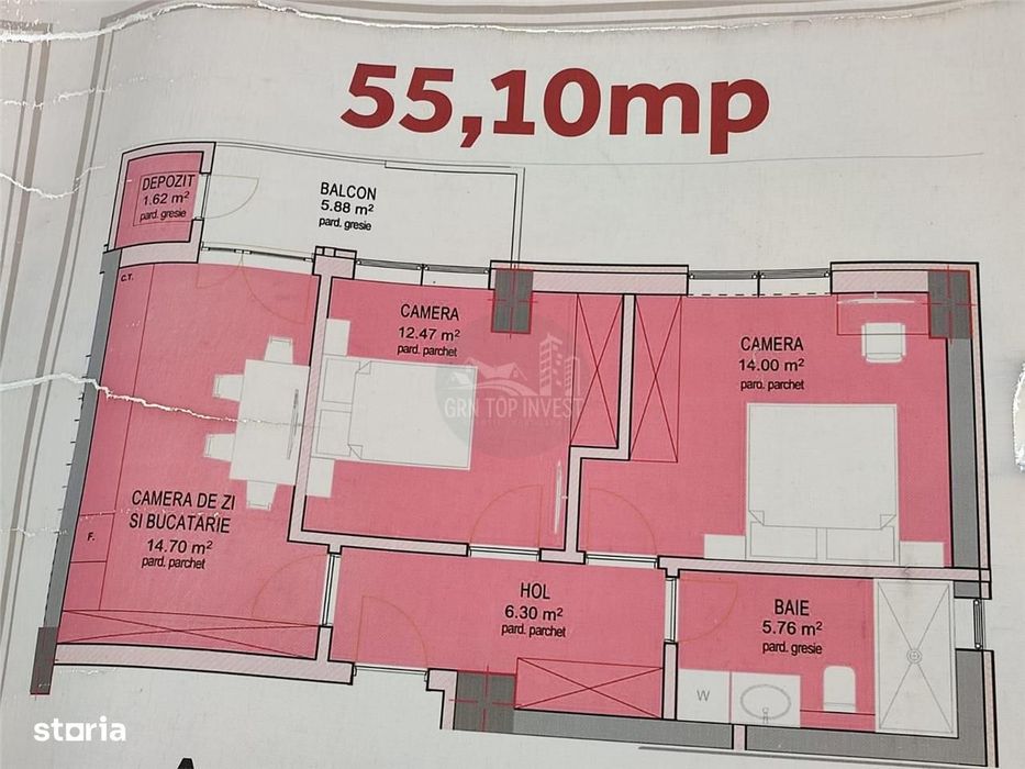 Apartament INTABULAT 3 camere cu balcon si parcare pe Doamna Stanca