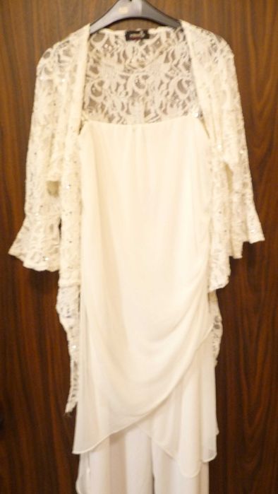 Дамски дълъг гащеризон с туника и връхно елече