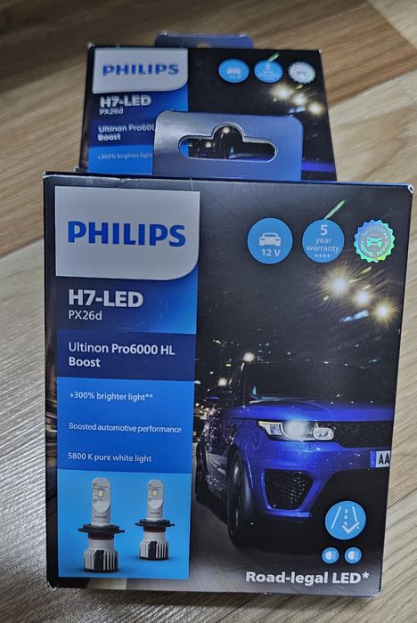 Becuri LED Philips Ultinon Pro6000 Boost Bec LED H7