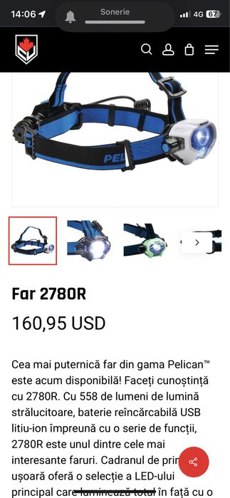 Lanterna de cap marca Peli 2780R. Led