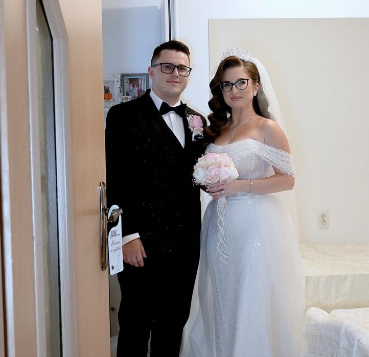 Rochie de mireasa sirena cu trena detasabila