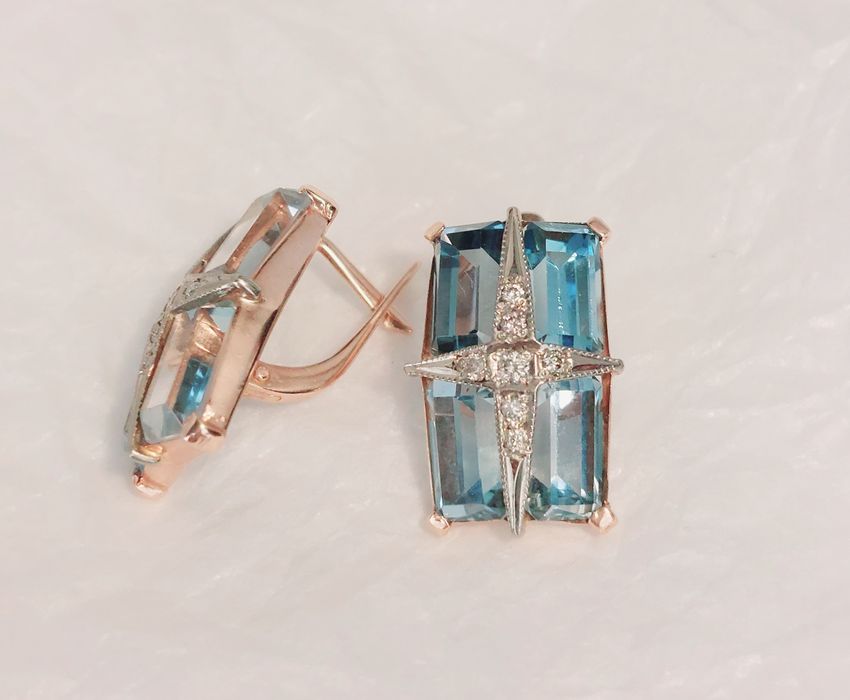 Продам оригинальные серьги с брилиантами