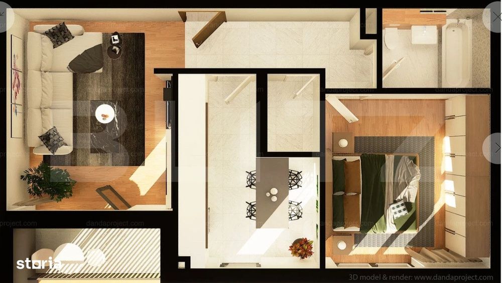 Apartament 2 camere decomandate, 55mp, constructie noua, zona Dunarii — fotografia 1