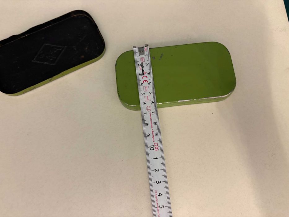 Cutie metalică veche pentru benzi de film AGFA Germania ani 1940