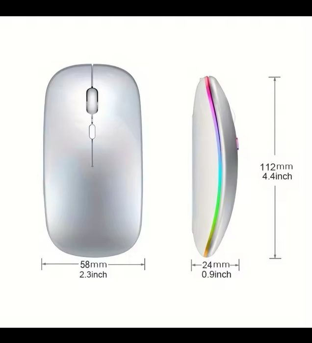 Bluetooth/Блутуут Ултратънка и преносима безжична мишка с акумулаторна