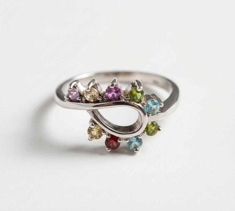 Inel argint 925 cu Cristale Swarovski - cadou pt Valentine's Day 8,25g