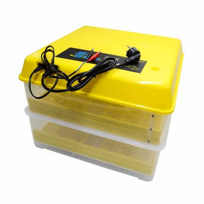 Инкубатор с влагомер и двойно захранване 220+12V 112 яйца