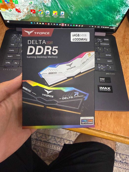 T-Force Delta RGB DDR5 64GB (2x32) 6000MHz XMP+EXPO Black: 900 у.е