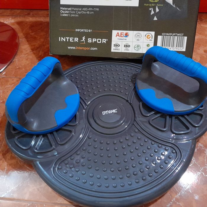 Комплект push-up twister Dynamic, Черен/Син, Диаметър 48 см