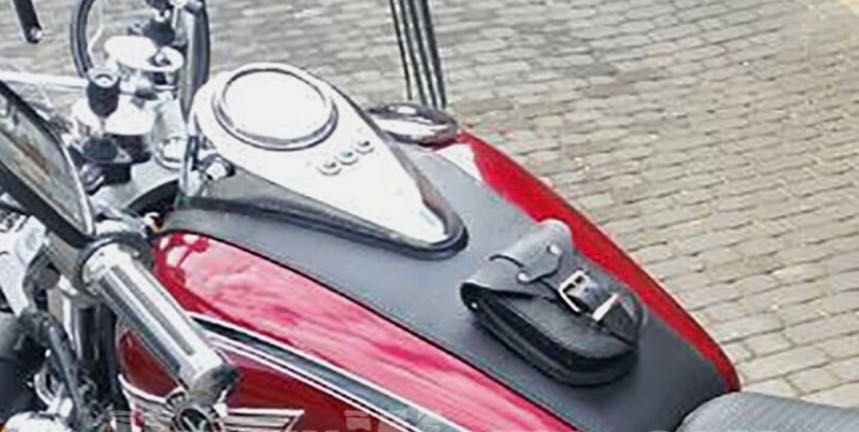 НОВ предпазител за резервоар от естествена кожа за Kawasaki Vulcan