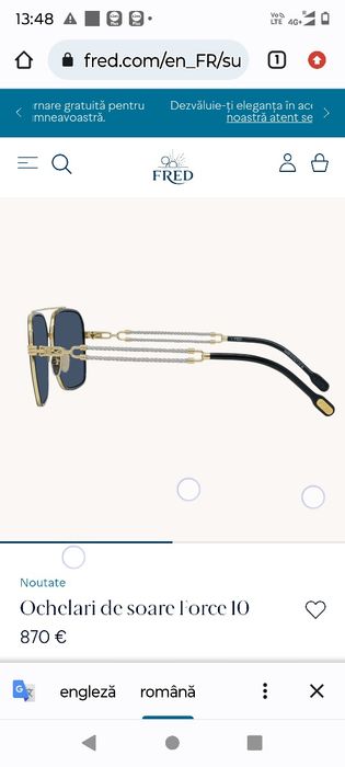 Ochelari Fred gold shiny Endura