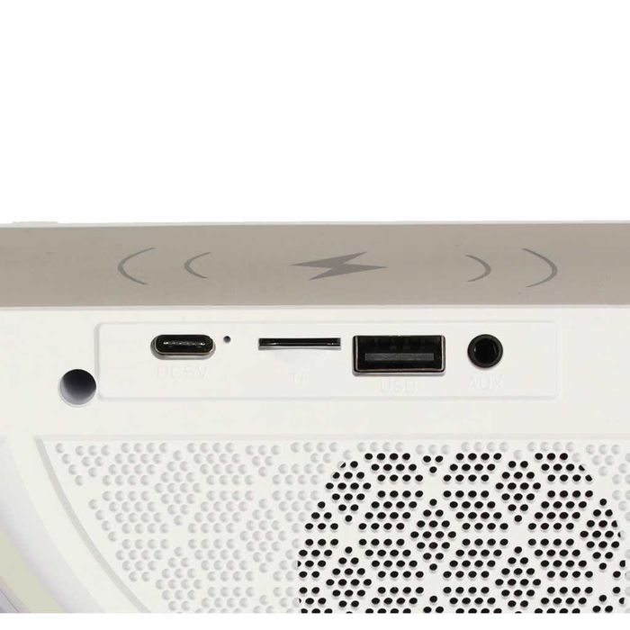 Smart лампа с безжично зарядно за телефон с Bluetooth колонка и будилн