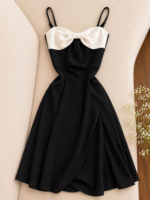 Елегантна сатенена рокля с цепка