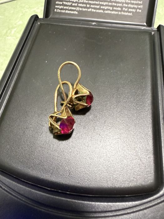 Серги рубин россия завод 583 п