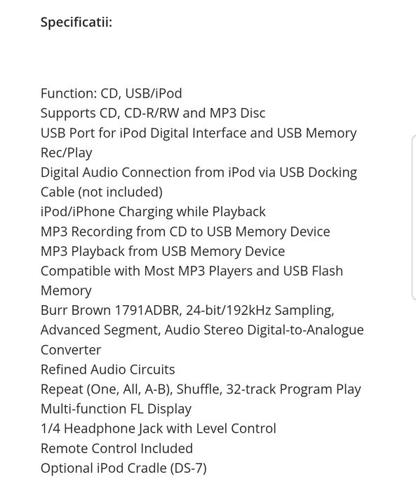 CD Player Teac CD-P650