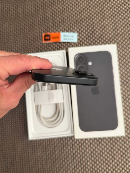 КАТО НОВ! iPhone 16 Лизинг от 20€/мес Black 128GB  черен