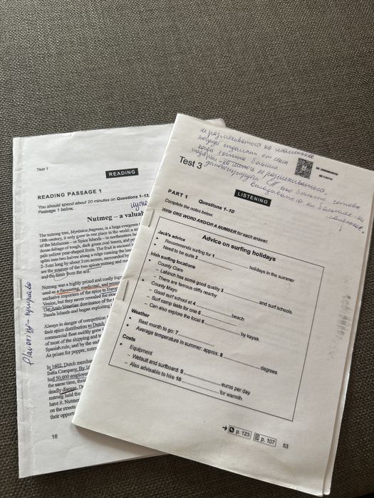 IELTS пробный тест