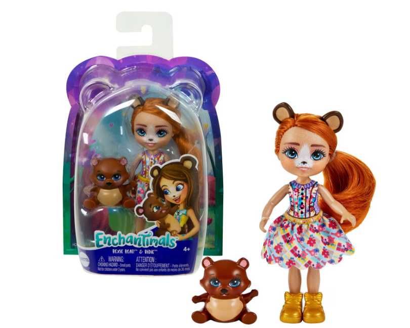 Papusa Enchantimals (Bexie Bear & Bidie) noua in ambalaj (+4 ani)