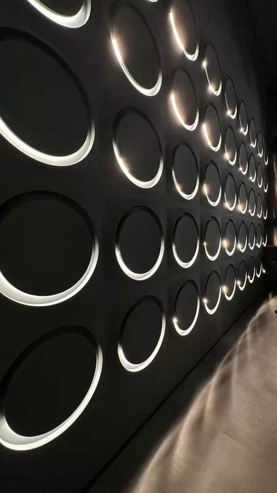 Декоративни 3D панели - 3д гипсови панели, облицовки за стени 0012