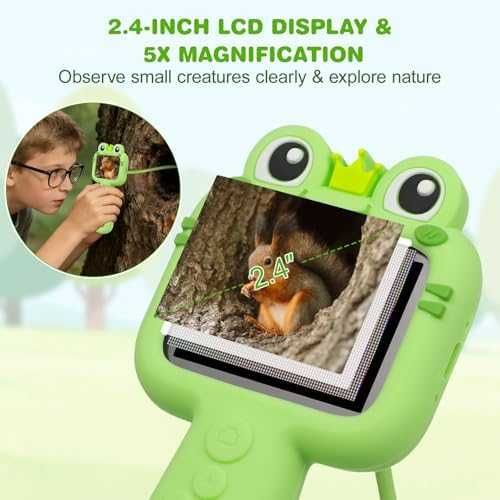 Нова Детска ендоскоп камера 1080P с екран и LED светлина STEM играчка бороскоп