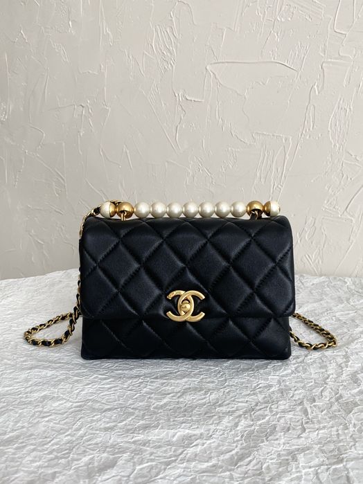 Geanta Chanel pearl flap bag 19cm, Premium