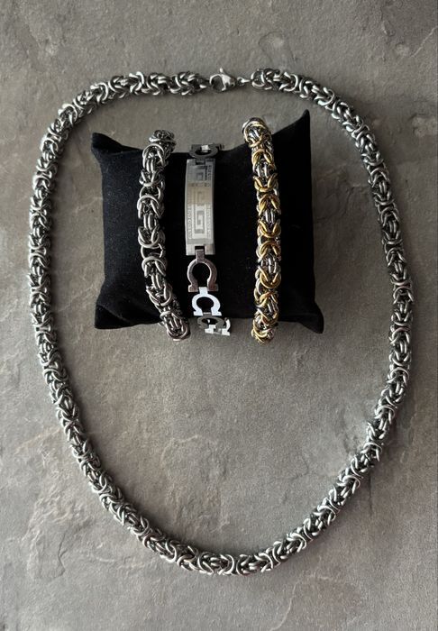 Мъжки гривни и ланец/гердан от медицинска стомана / бижута
