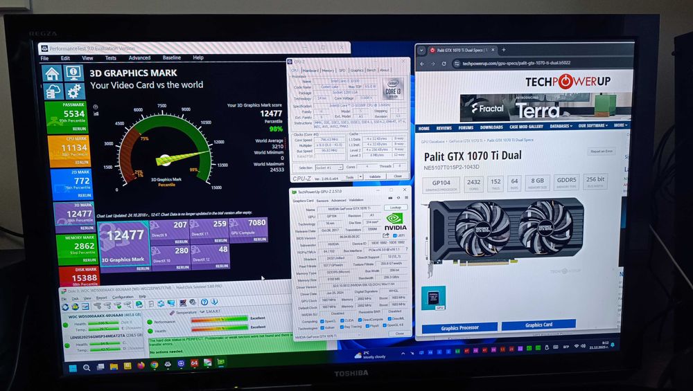 компютър за игри - Intel Core i3-10100f - GTX 1070 Ti - 16GB рам - SSD