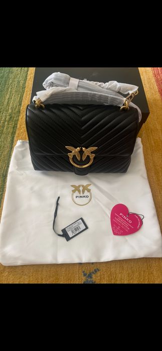 Чанта Pinko от естесвена кожа