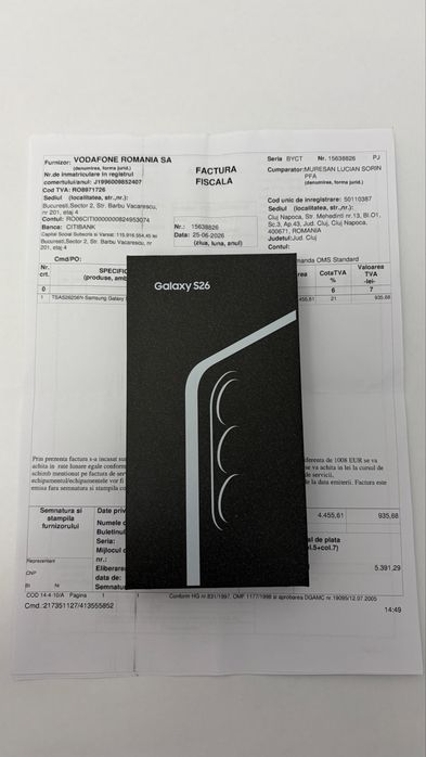 Galaxy s26 sigilat acte garantie 24 luni